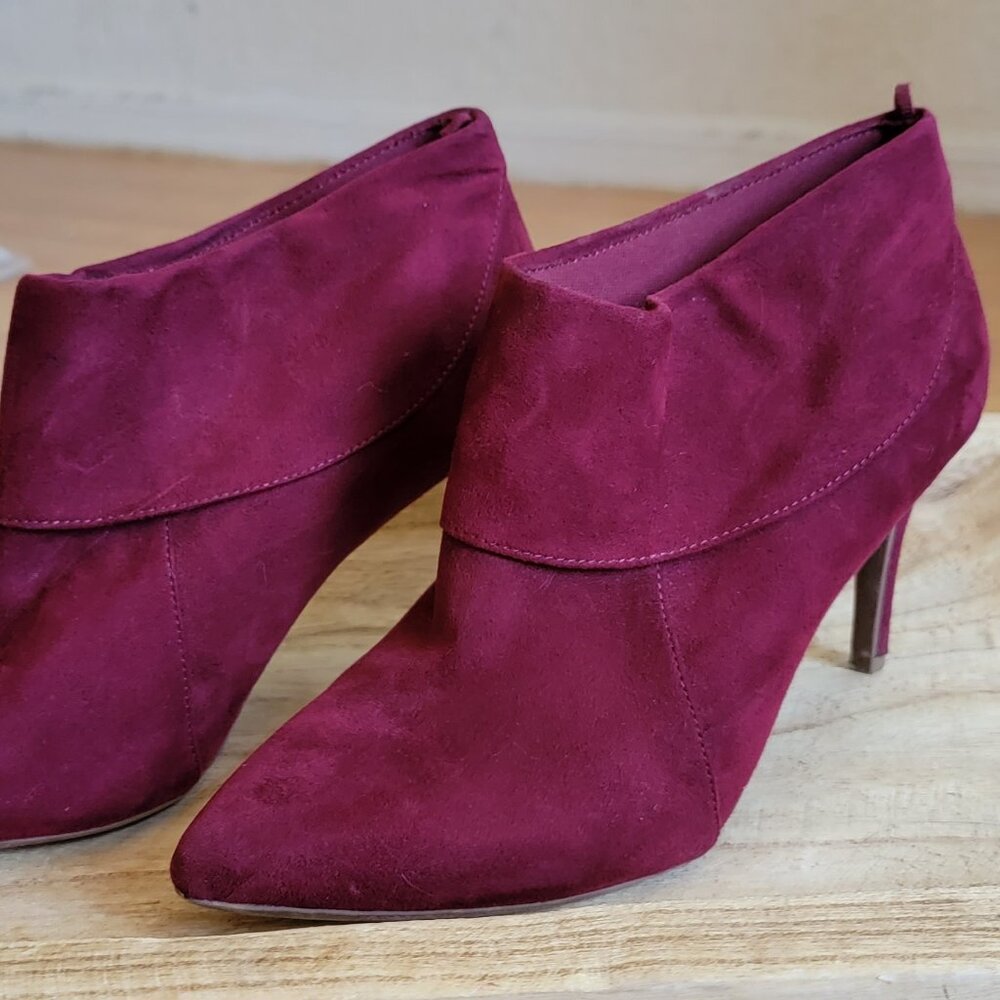 Burgundy Ankle Booties Maroon Ankle Boots Fall Boots